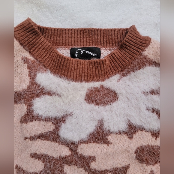 Floral Patterned Sweater -  and Brown - Picture 4 of 11
